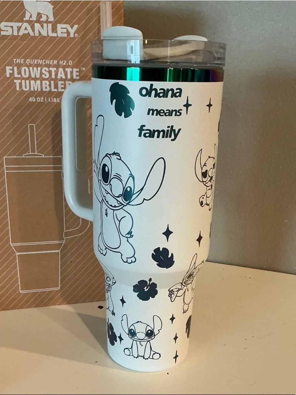 Stanley Disney Stitch H2.0 Quencher 40 Oz Tumbler, - Picture 2 of 4